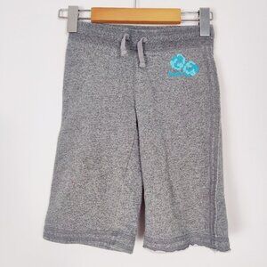 Roots Kids Athletic Shorts in Silver Gray Size 7 Years Old Cotton Floral Print